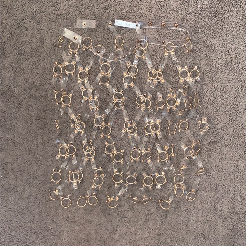 Clear fishnet cover up skirt